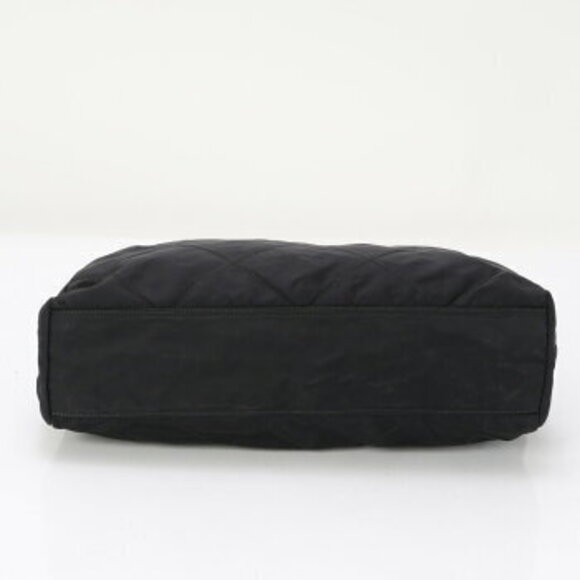 Prada Tessuto nylon quilted stitched chain tote bag black M - Picture 7 of 12